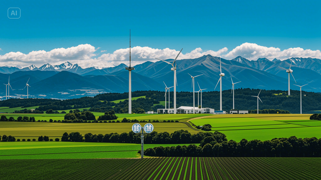 a windmills in a field